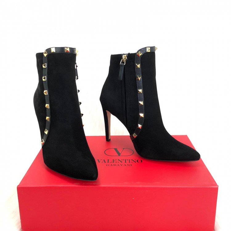 VALENTİNO GARAVANİ ROCKSTUD ANKLE BOOTS SÜET